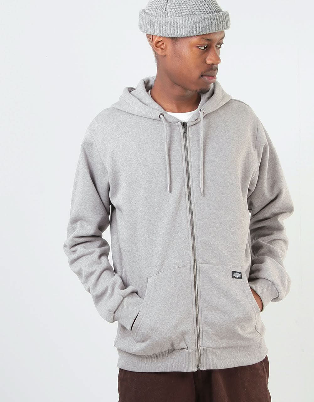 Dickies Kingsley Zip Hoodie - Grey Melange