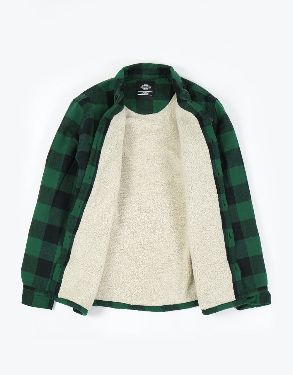 Dickies Lansdale L/S Sherpa Lined Shirt - Pine Green