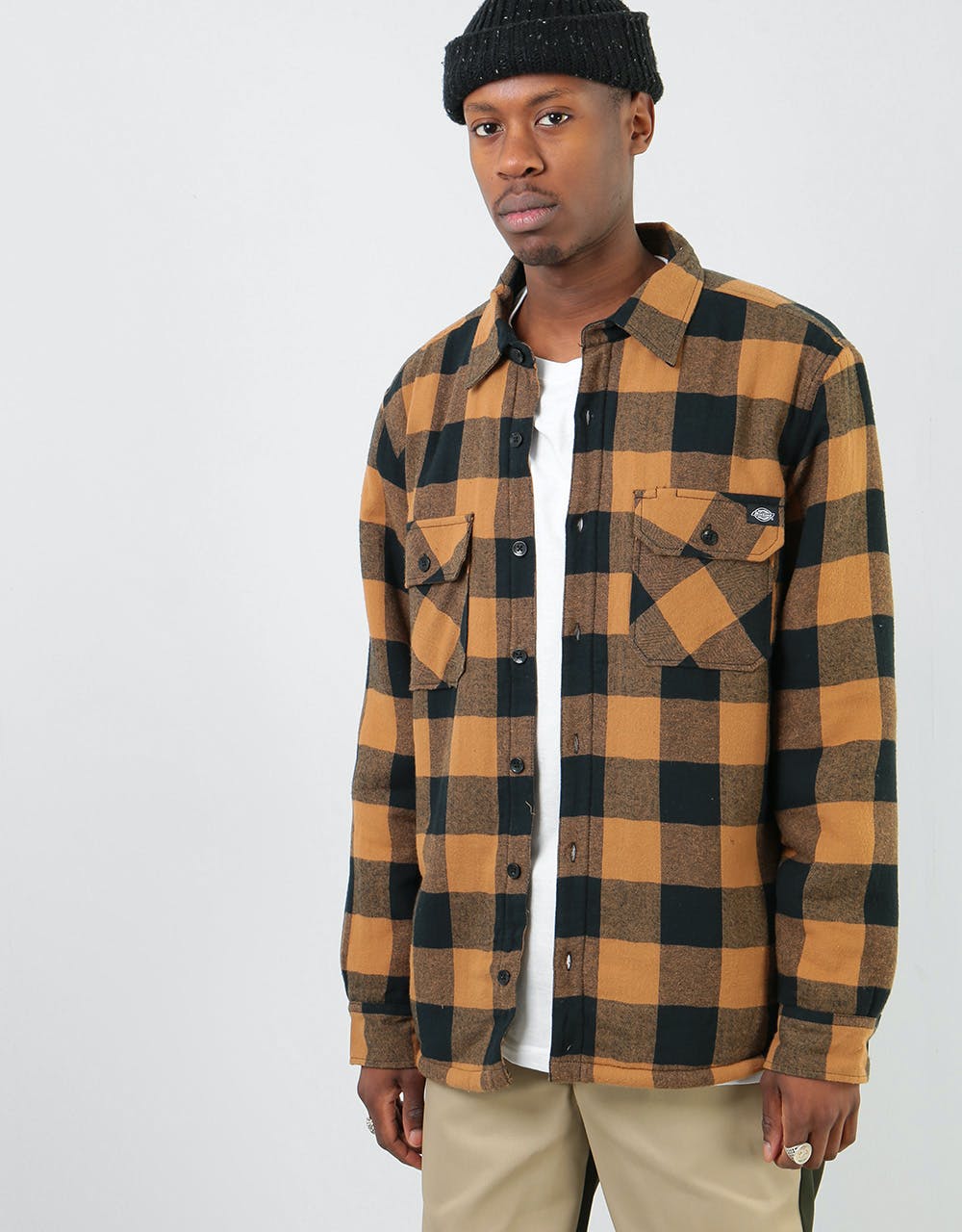 Dickies Lansdale L/S Sherpa Lined Shirt - Brown Duck