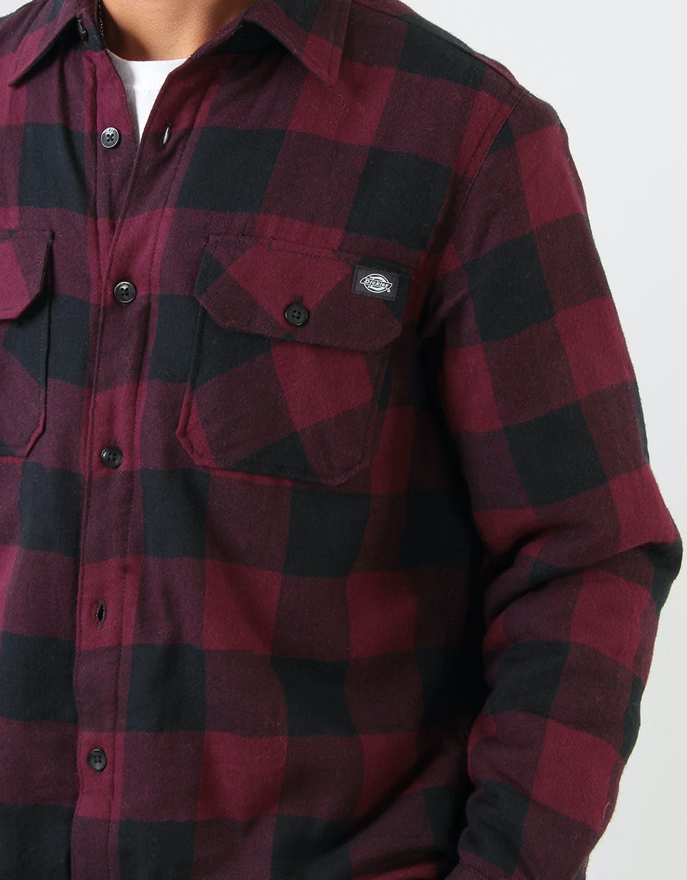 Dickies Lansdale L/S Sherpa Lined Shirt - Maroon