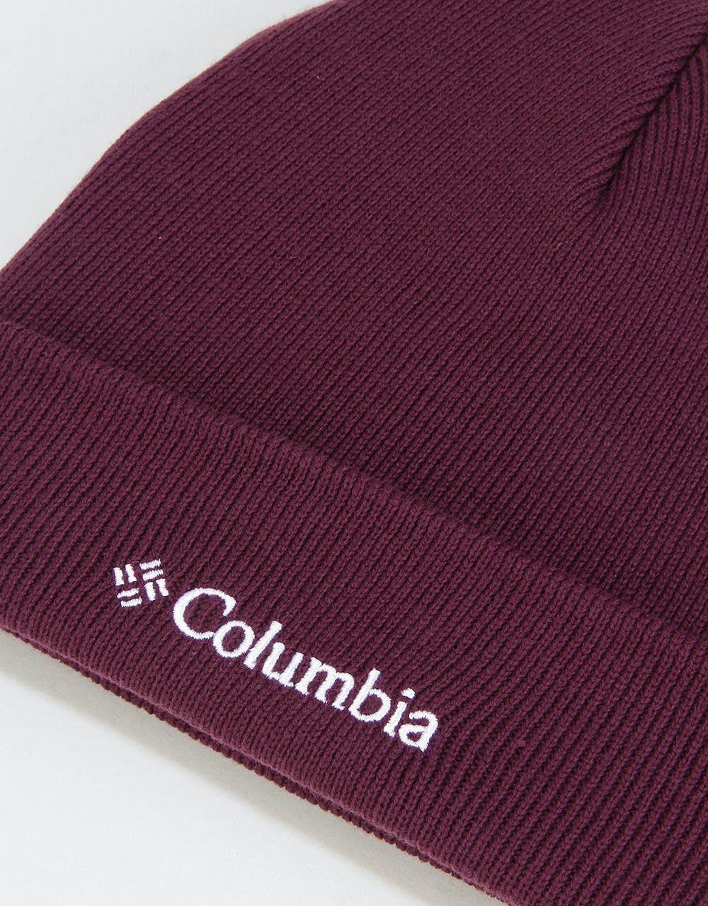 Columbia Cuffed Logo Beanie - Black Cherry/Columbia Grey