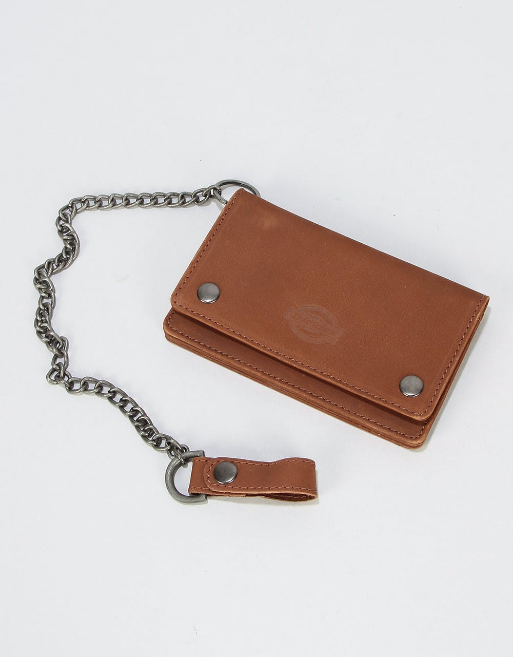 Dickies Deedsville Leather Wallet & Chain - Brown