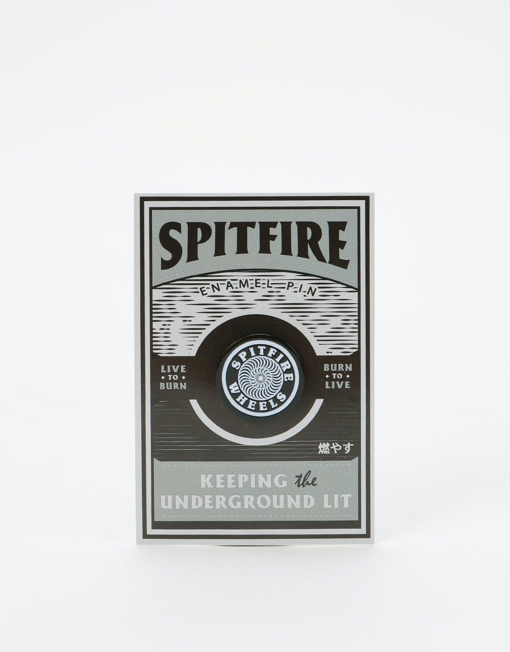 Spitfire OG Swirl Pin - Black/White