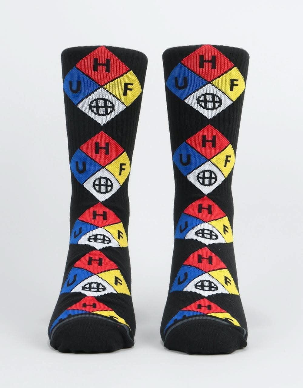 HUF Hazard Crew Socks - Black