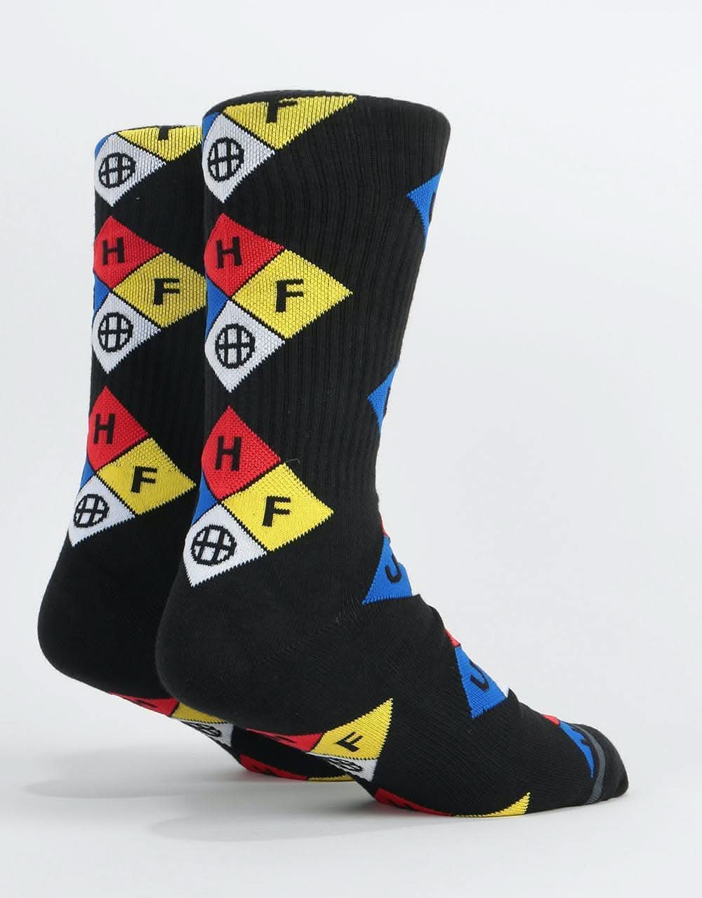 HUF Hazard Crew Socks - Black