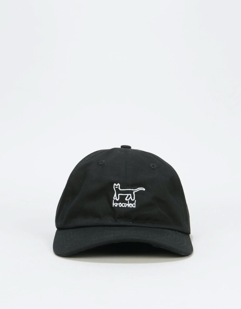 Krooked Kat Strapback Cap - Black/White