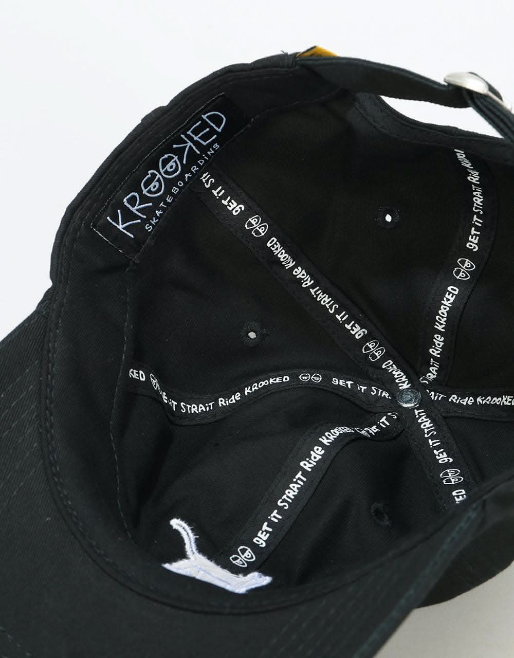 Krooked Kat Strapback Cap - Black/White