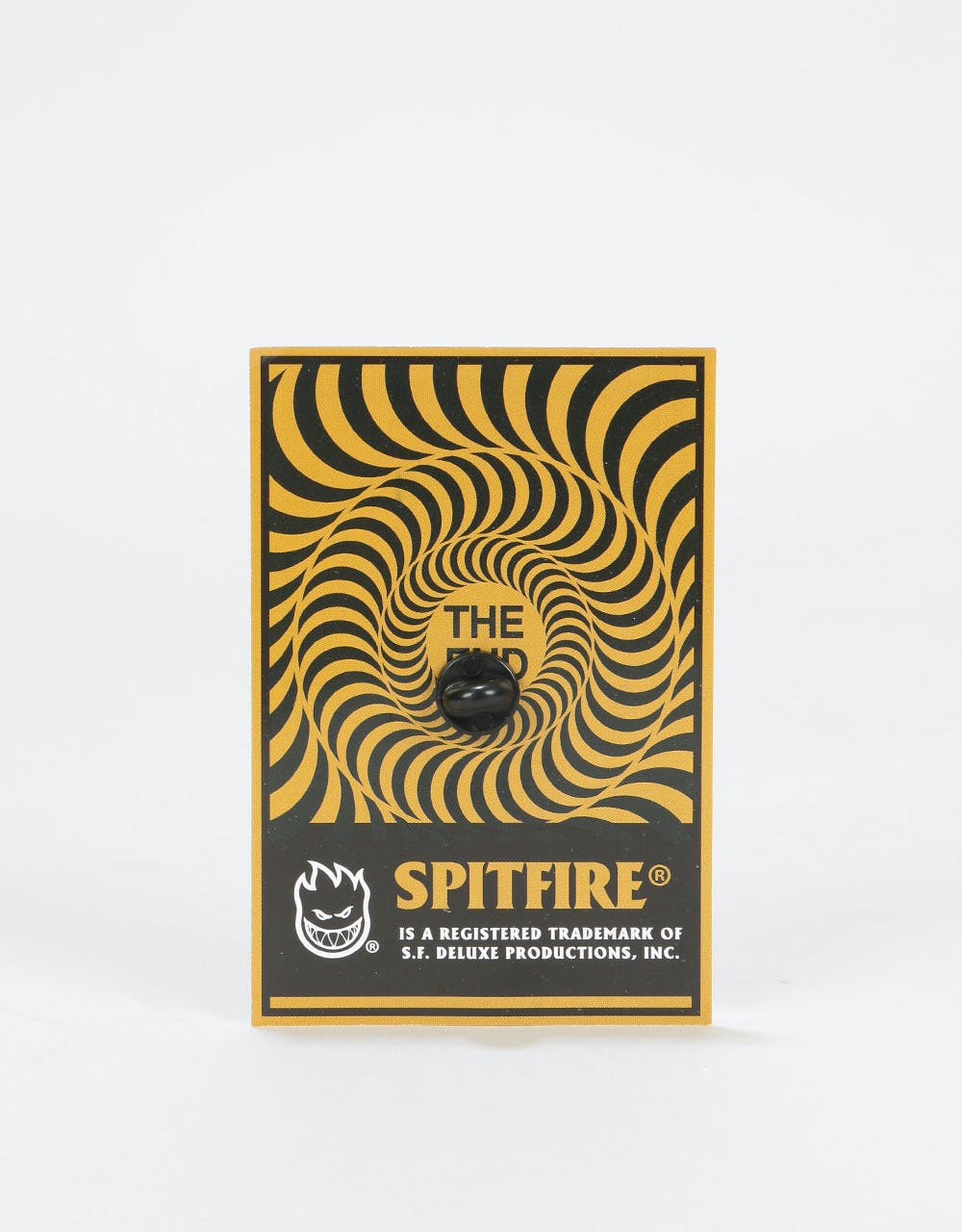 Spitfire Swirl Pin - Silver/Black