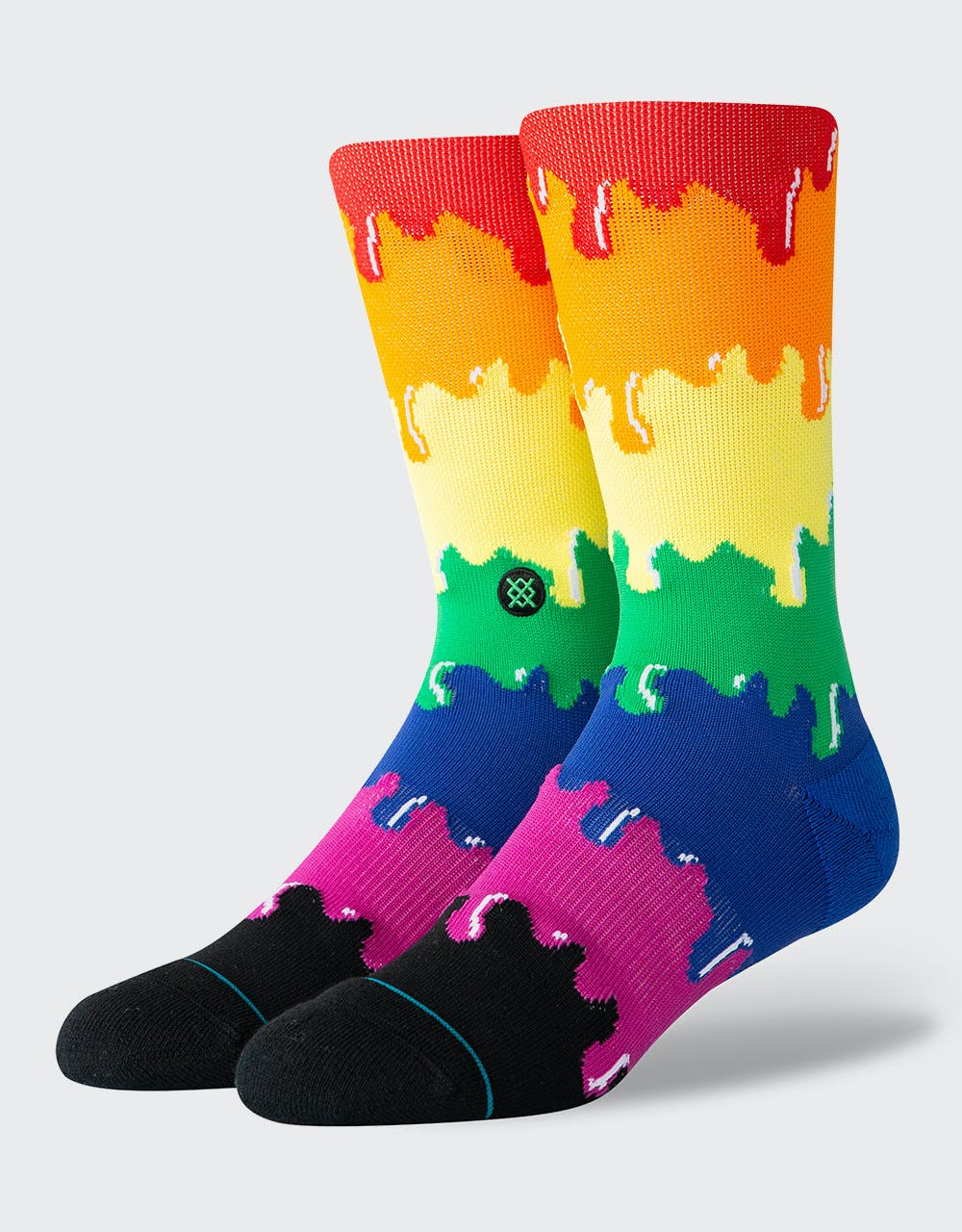 Stance Drip Rainbow Classic Crew Socks - Multi
