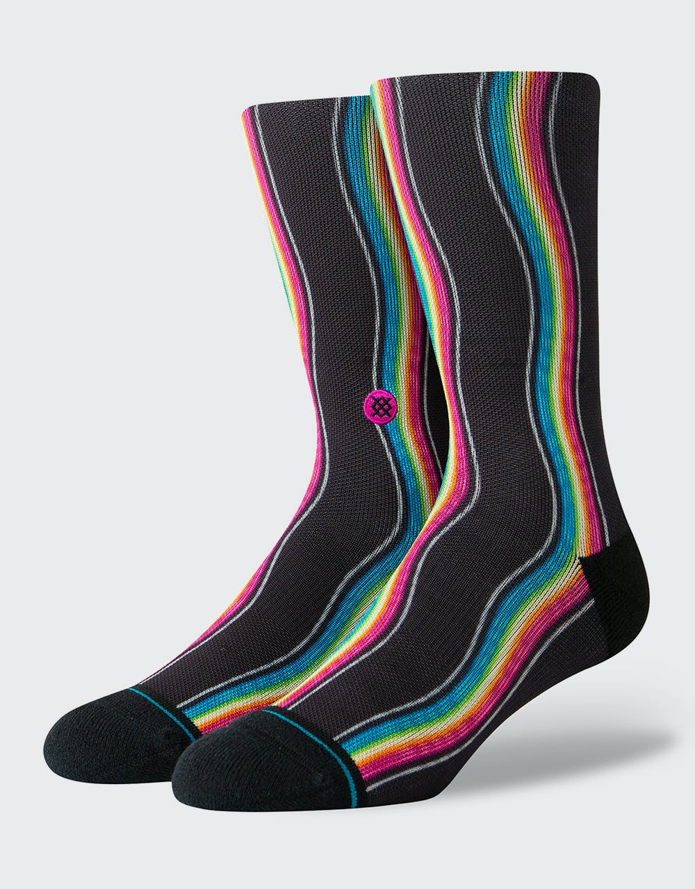 Stance Rainbow Waves Classic Crew Socks - Multi
