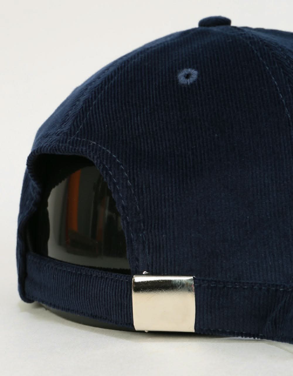 Magenta Corduroy 6 Panel Cap - Dark Navy Corduroy