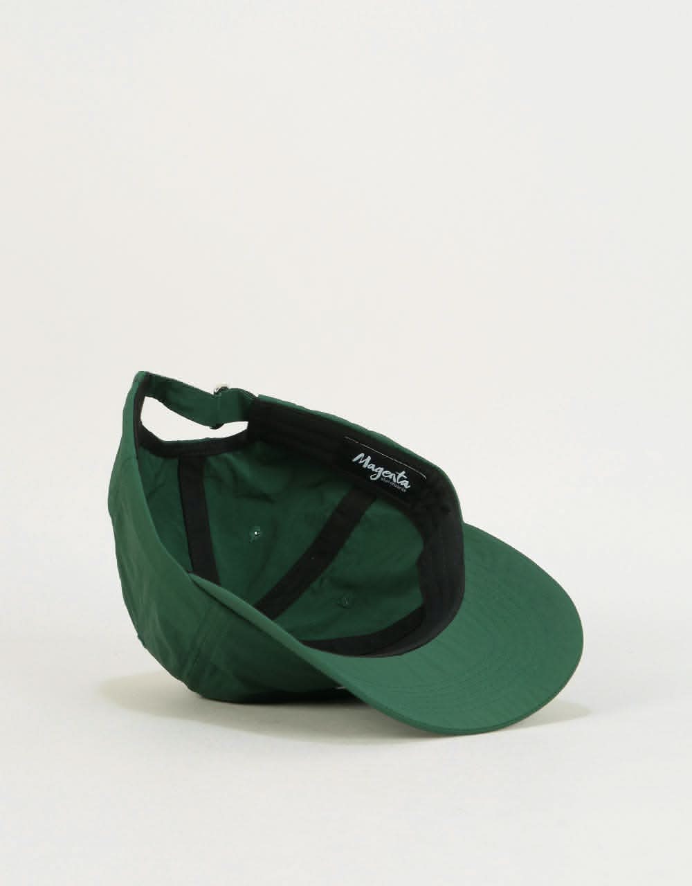 Magenta Nylon Dad Cap - Green Nylon