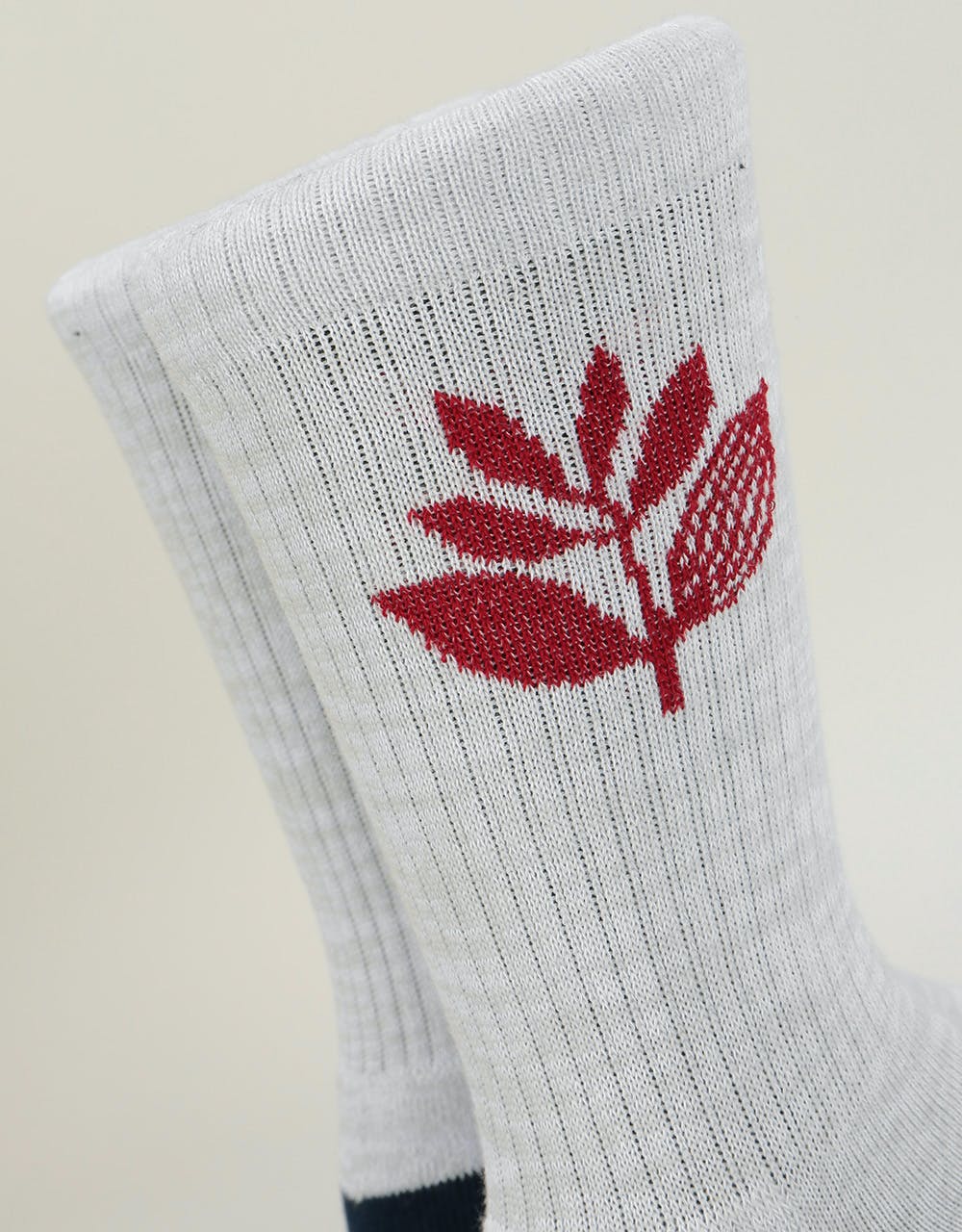 Magenta Plant Socks - Ash/Navy/Burgundy