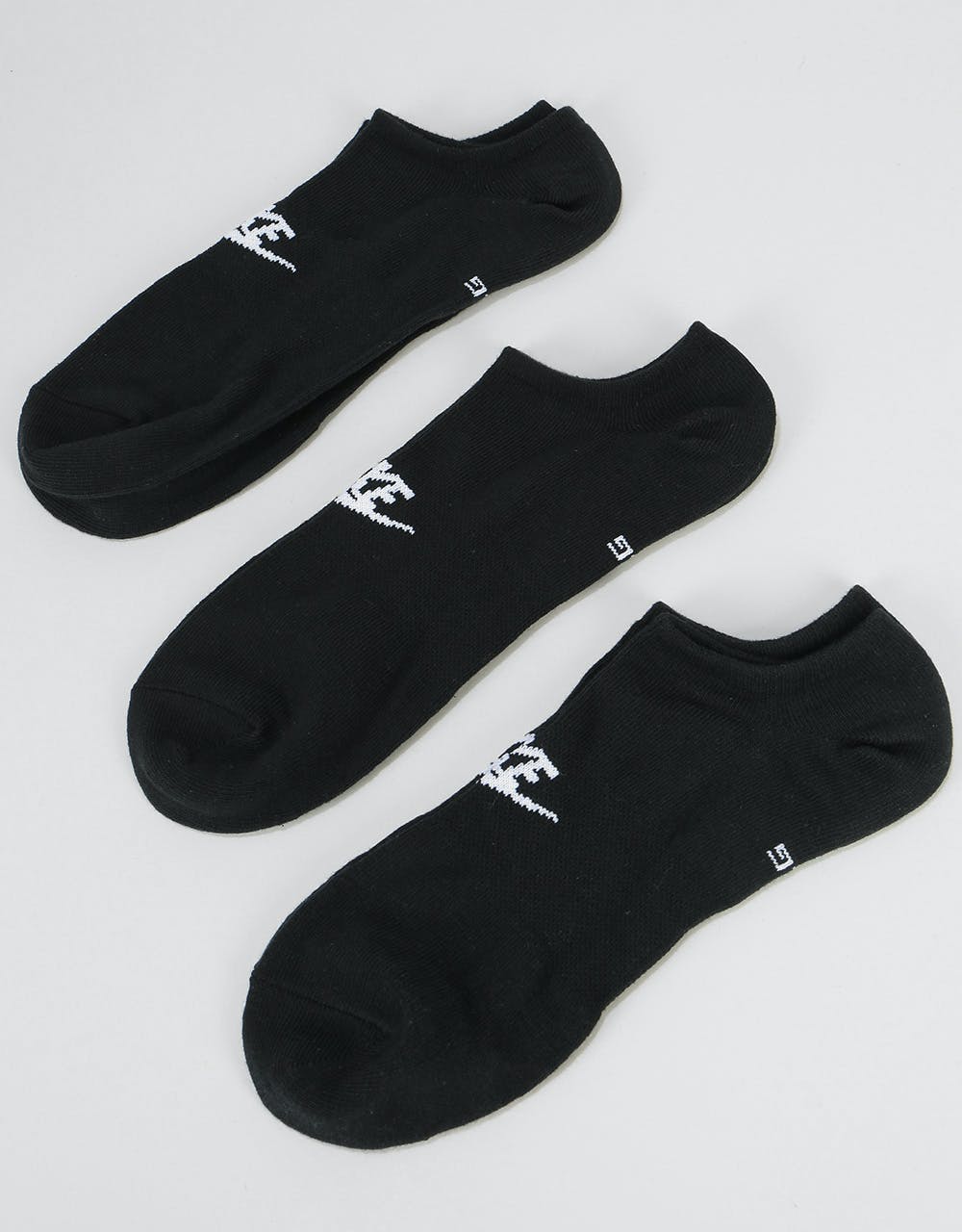 Nike SB Essential No Show Socks 3 Pack - Black/White