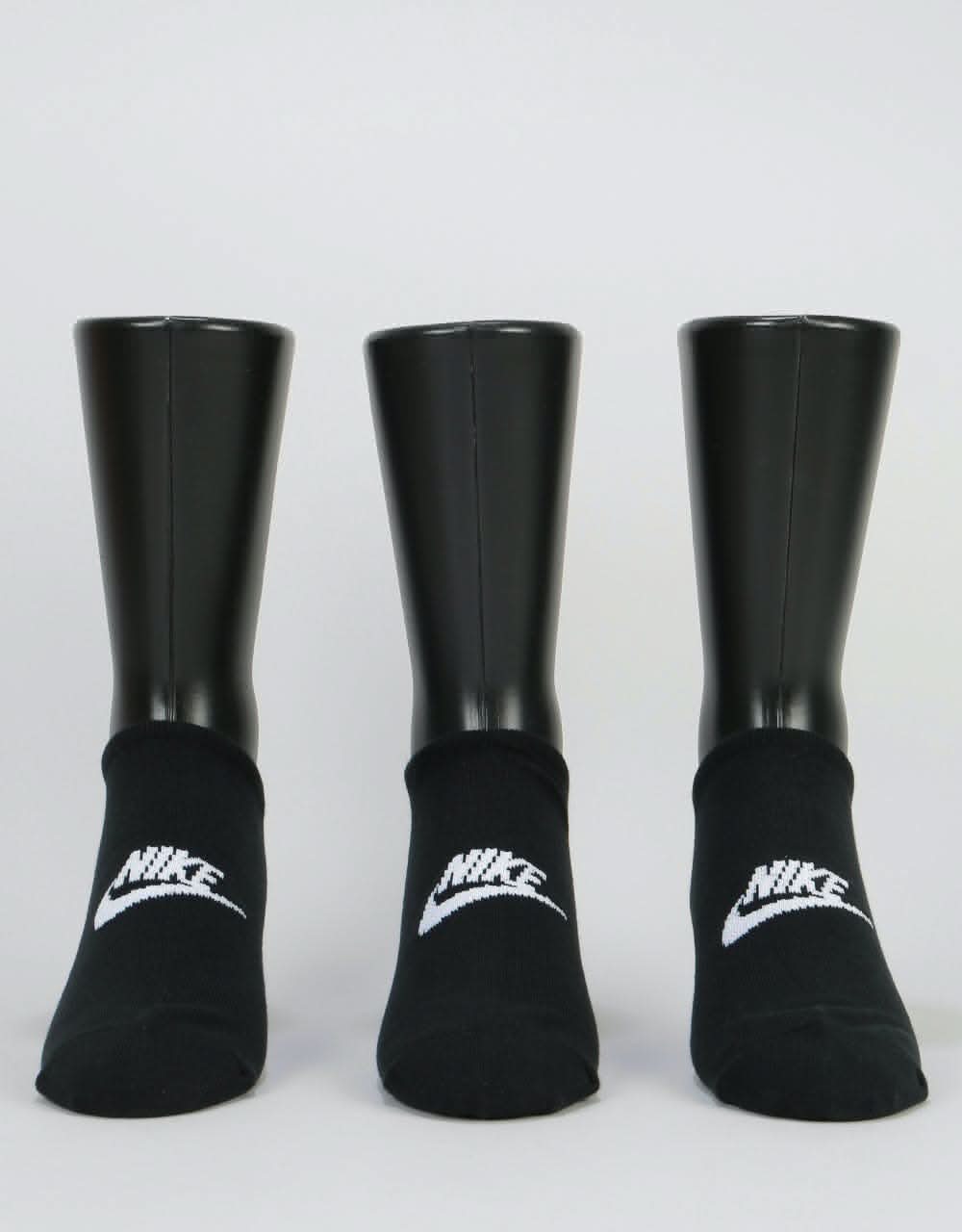 Nike SB Essential No Show Socks 3 Pack - Black/White