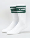 Obey Cooper II Socks - White/Deep Teal