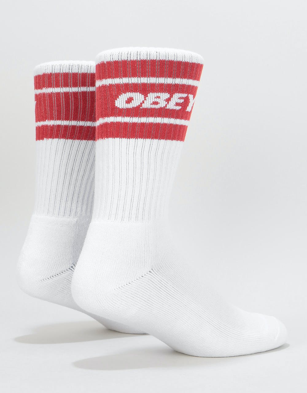 Obey Cooper II Socks - White/Brick