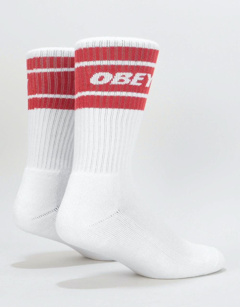 Obey Cooper II Socks - White/Brick