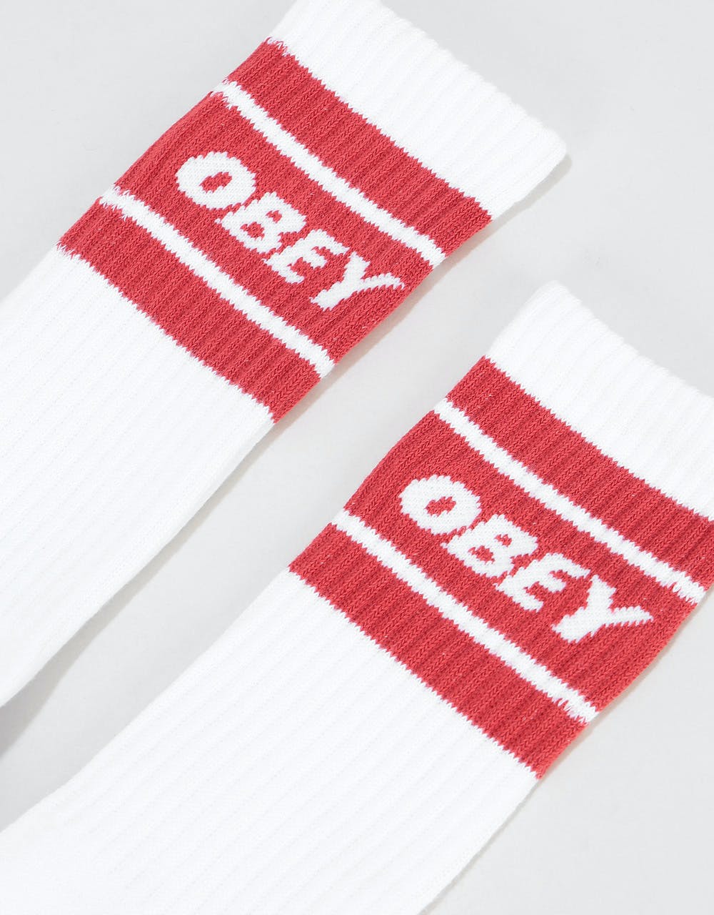 Obey Cooper II Socks - White/Brick
