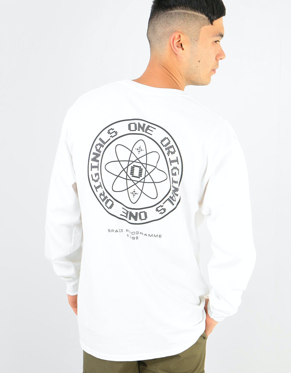 Route One Space Programme Long Sleeve T-Shirt - White