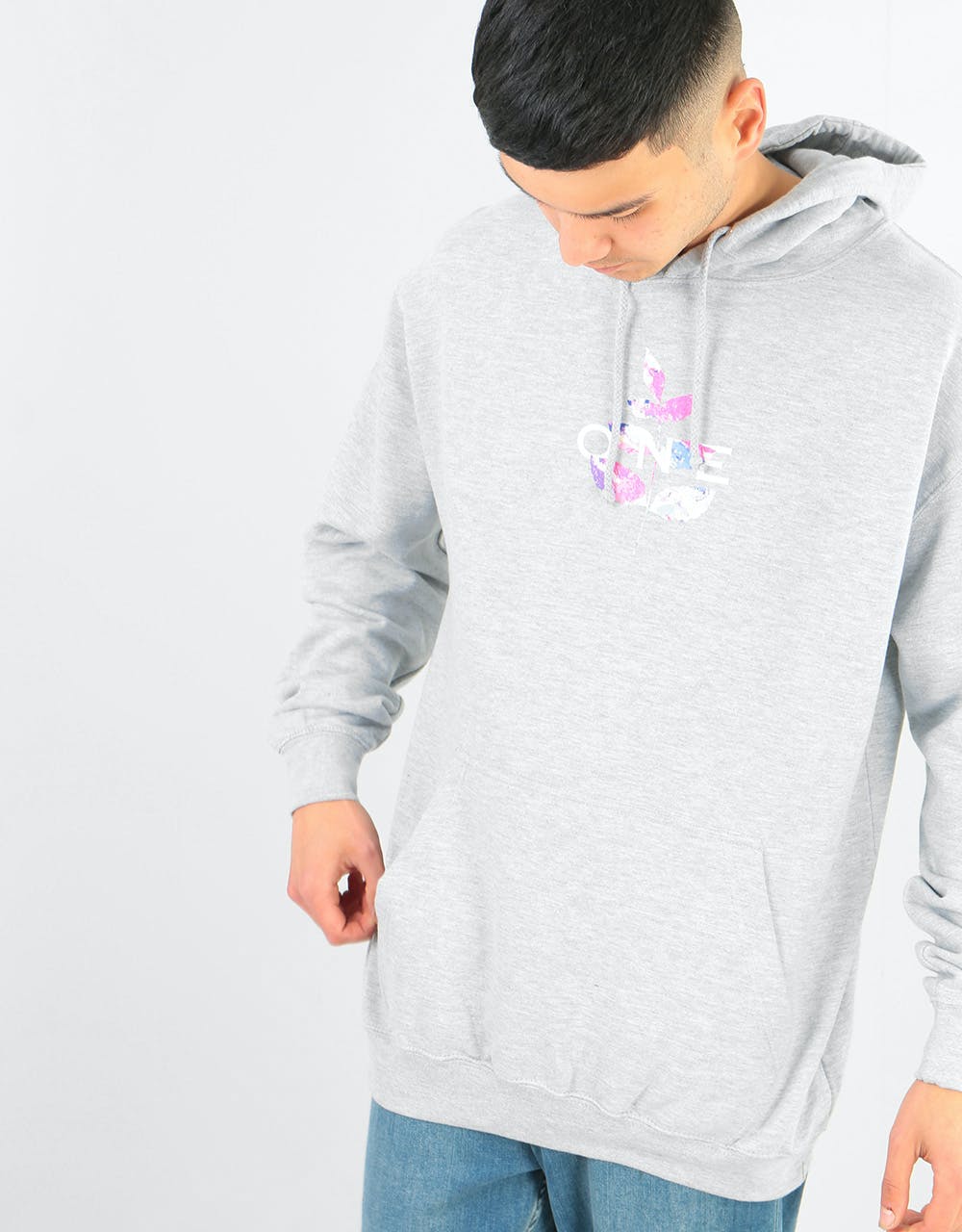 Route One Fallen Pullover Hoodie - Heather Grey