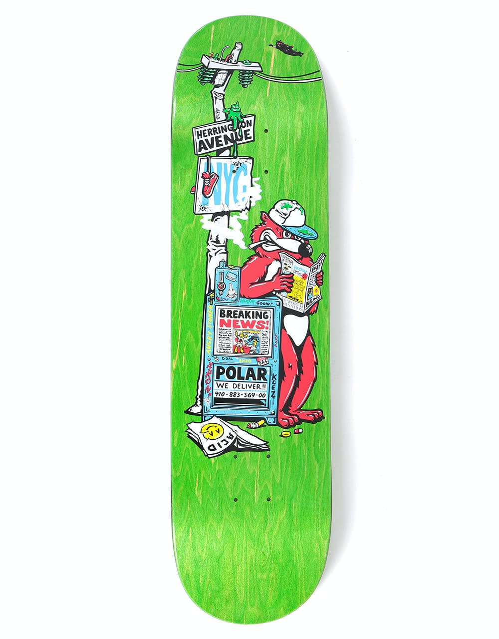 Polar Herrington Breaking News Skateboard Deck - 8.5"