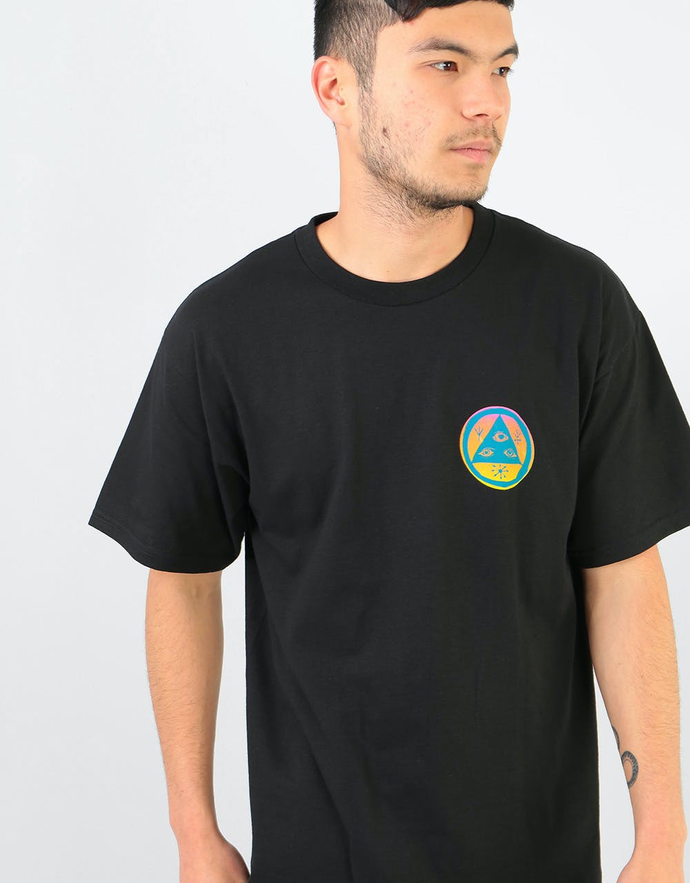 Welcome Sloth T-Shirt - Black/Surf Fade