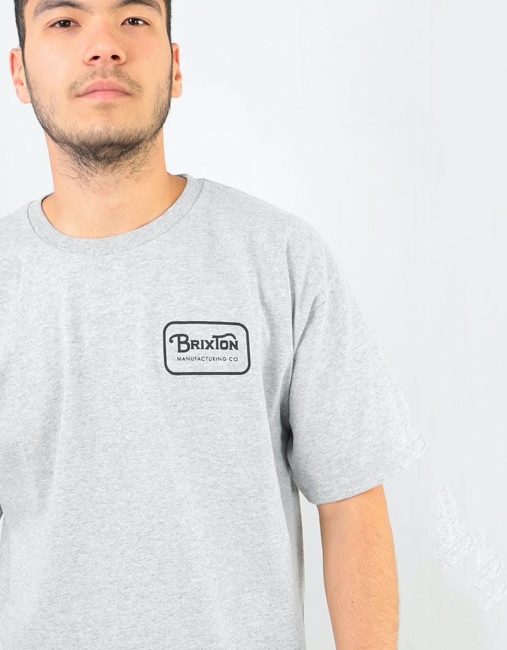Brixton Grade T-Shirt - Heather Grey/Black