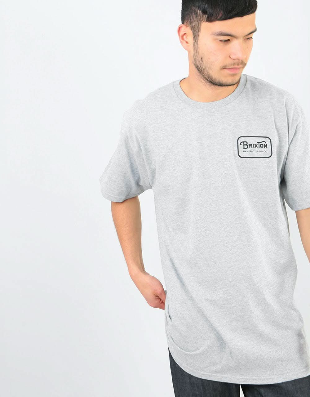 Brixton Grade T-Shirt - Heather Grey/Black