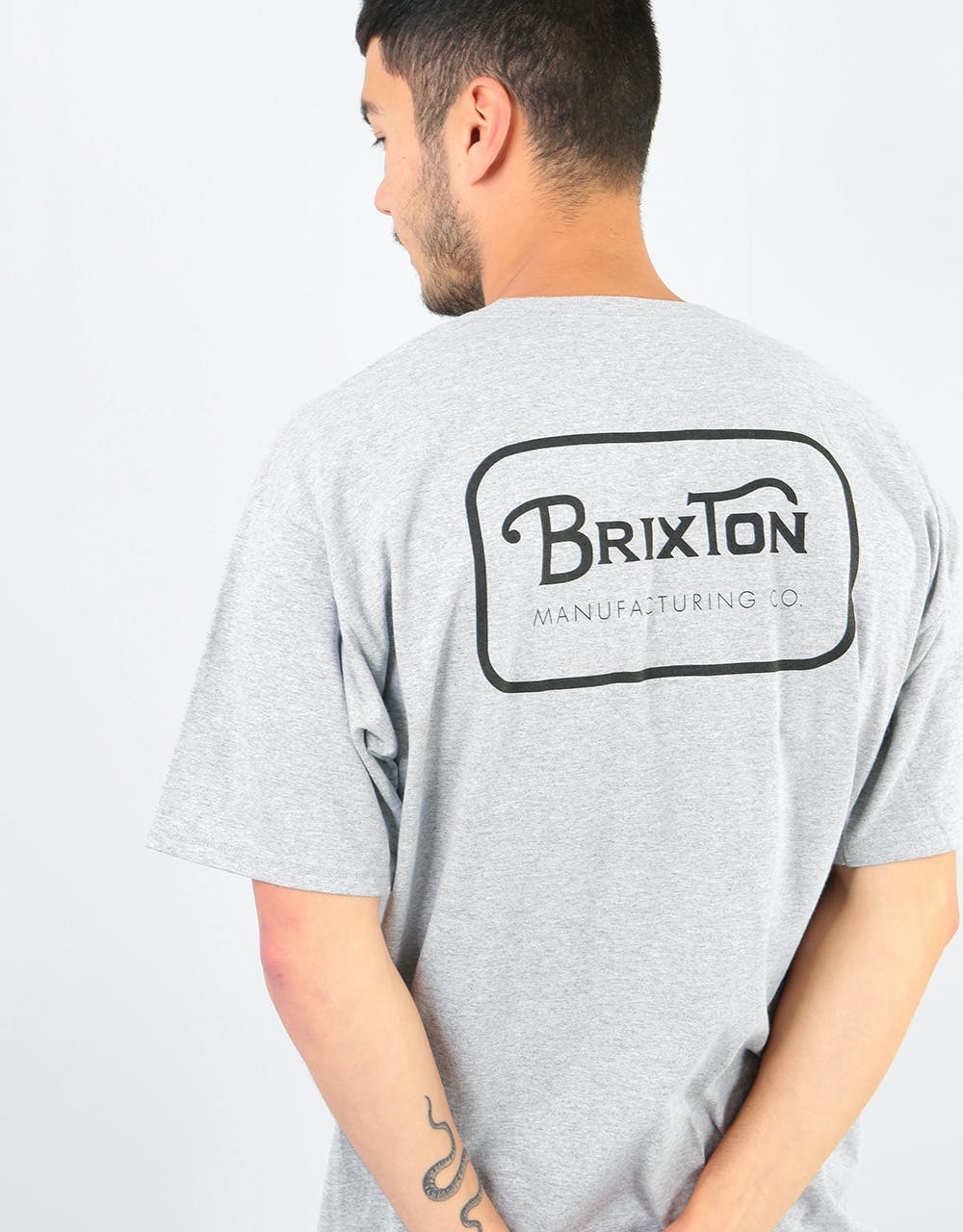 Brixton Grade T-Shirt - Heather Grey/Black