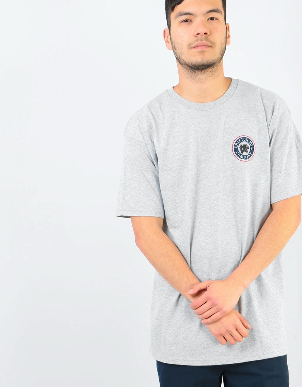Brixton Forte II T-Shirt - Heather Grey