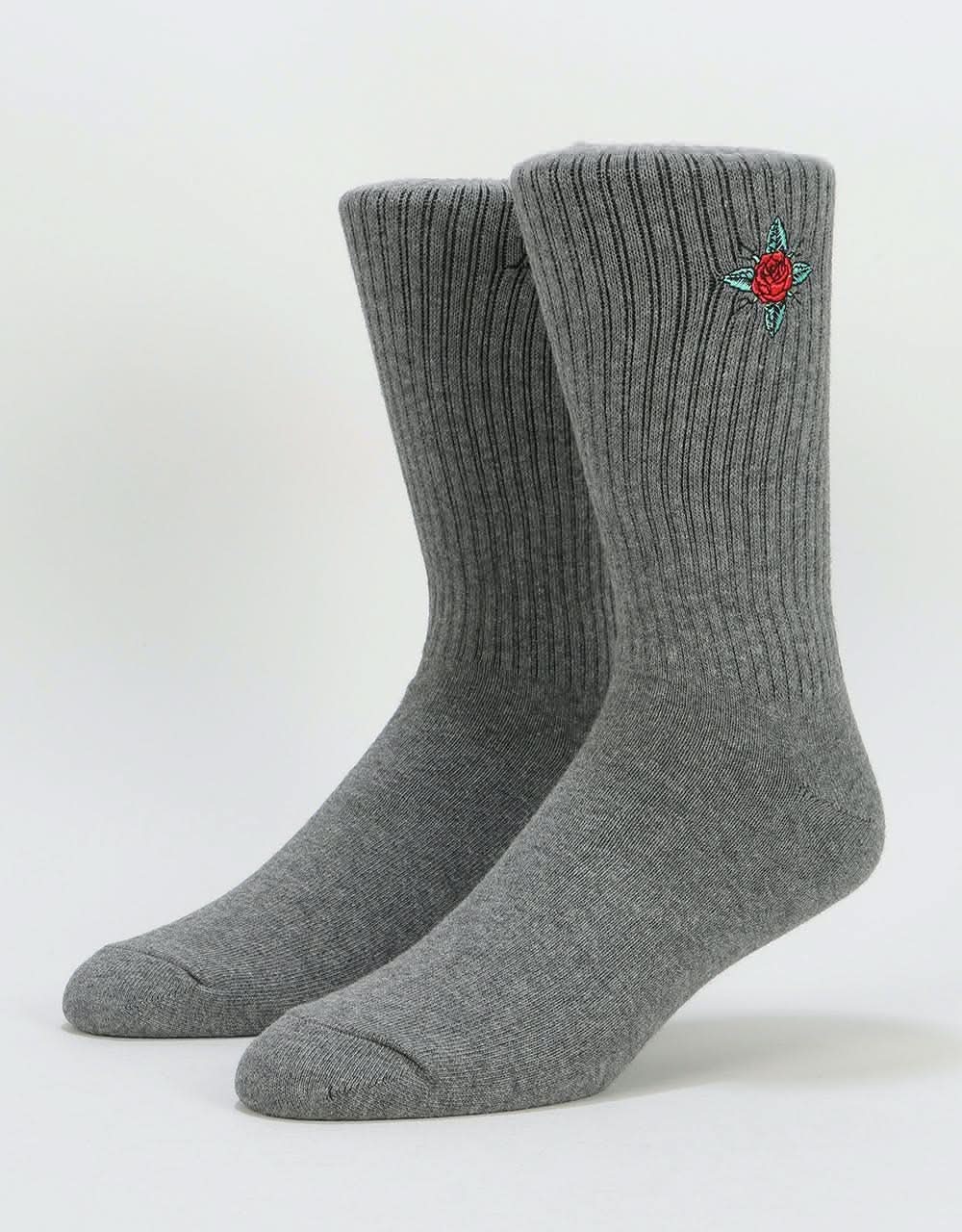Santa Cruz Dressen Rose Kit Socks - Charcoal Heather
