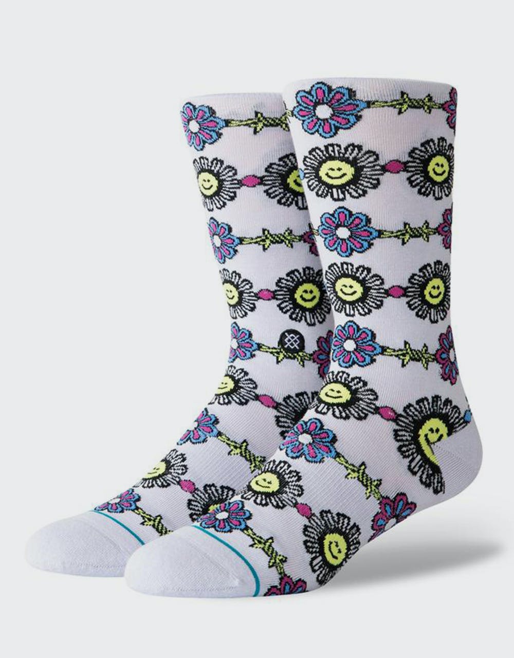 Stance 200 Needle Spikey Face Crew Socks - Lilac