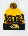 The North Face Retro TNF Pom Beanie - TNF Yellow/TNF Black