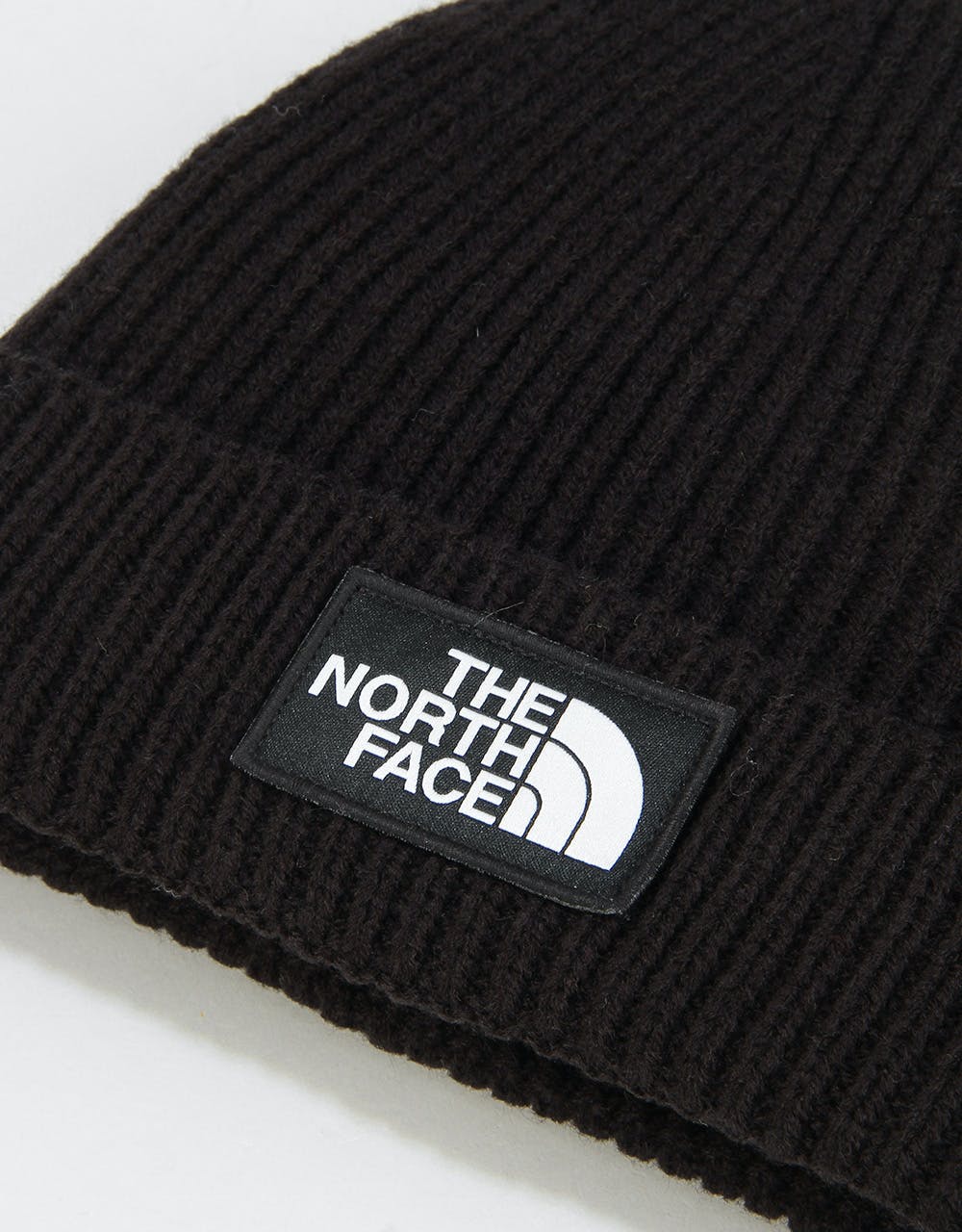 The North Face Logo Box Cuffed Beanie - TNF Black