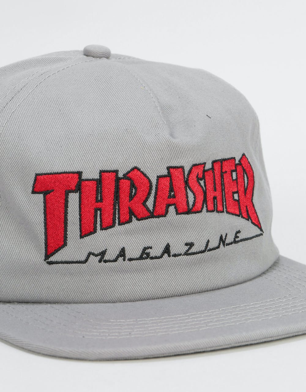 Thrasher Outlined Snapback Cap - Grey/Red