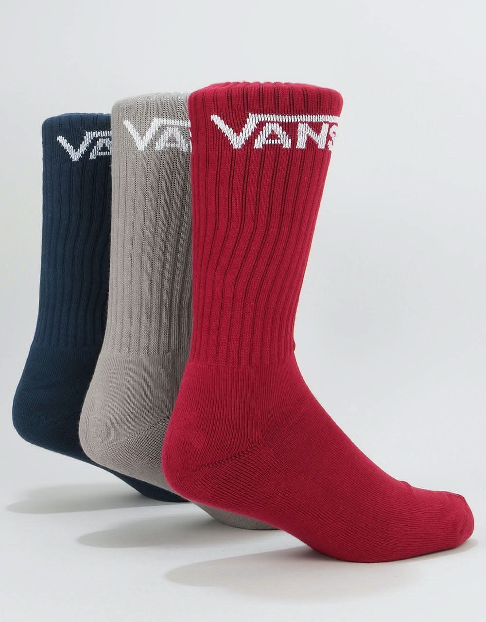 Vans Classic Crew 3 Pack Socks - Biking Red