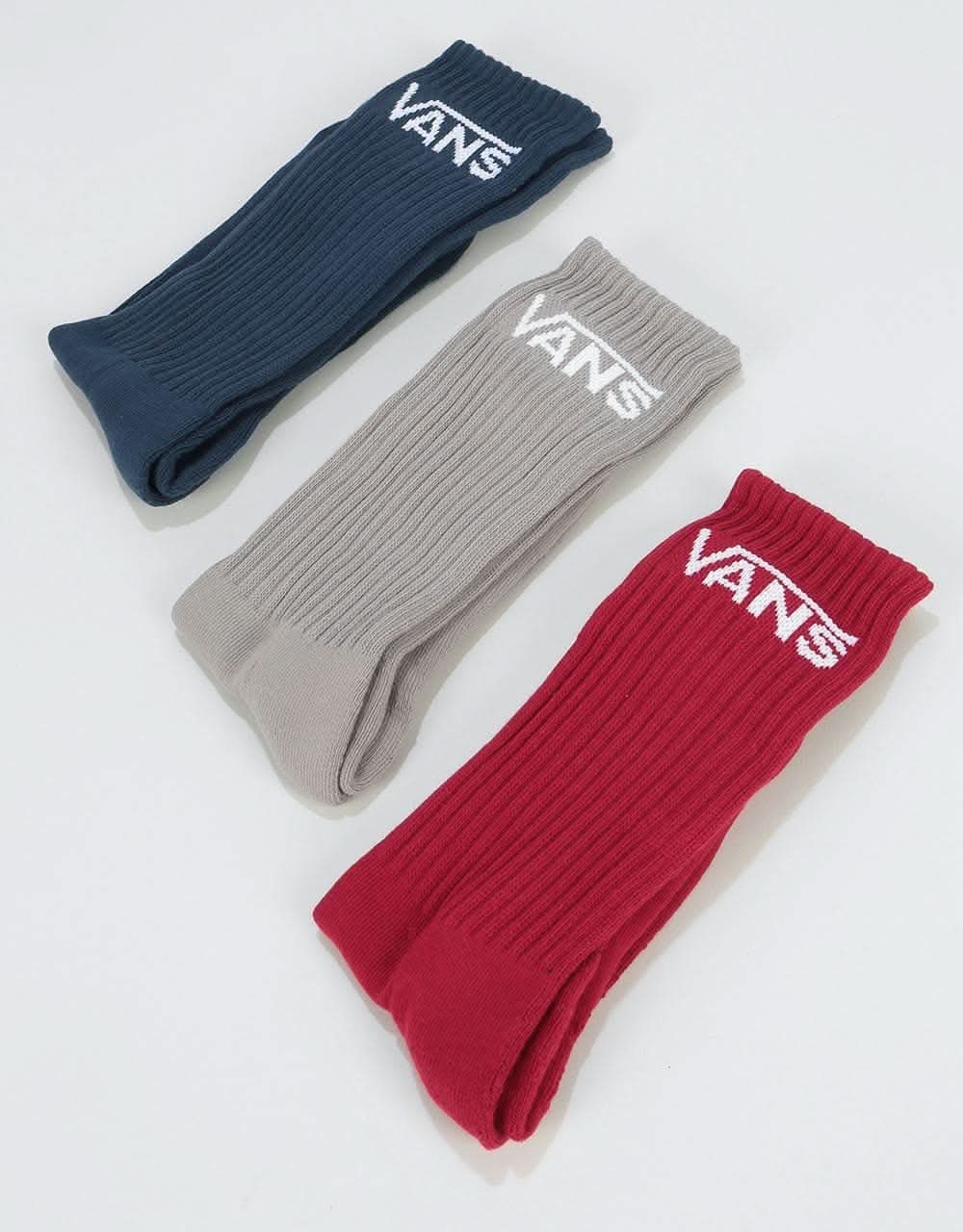 Vans Classic Crew 3 Pack Socks - Biking Red