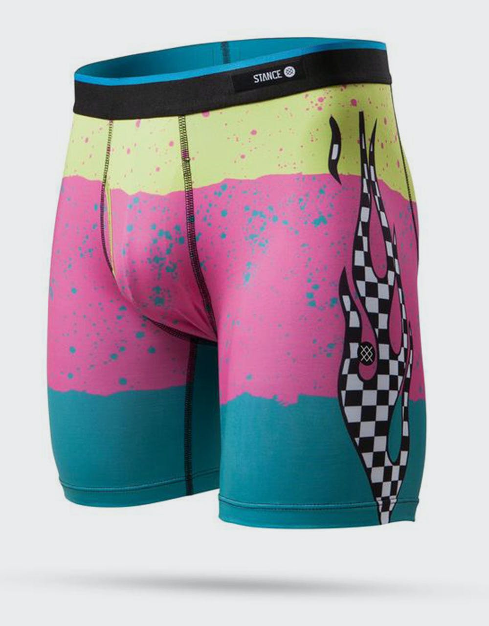 Stance Flame Blocks Poly Blend Boxers - Multi