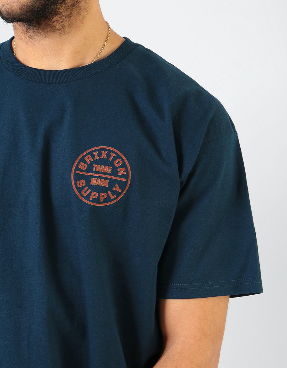 Brixton Oath T-Shirt - Navy/Red
