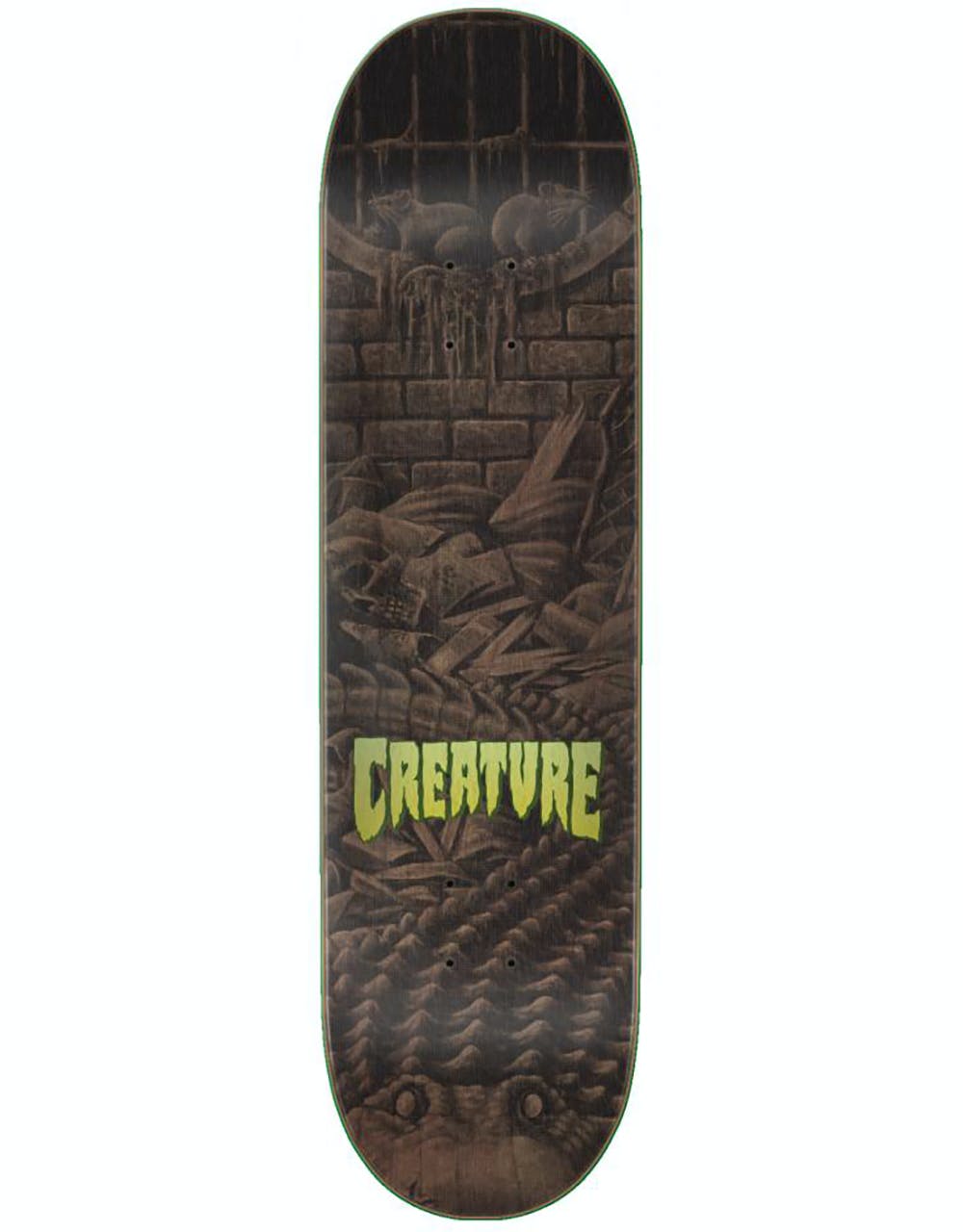 Creature Haunted Sewers Everslick Skateboard Deck - 8"