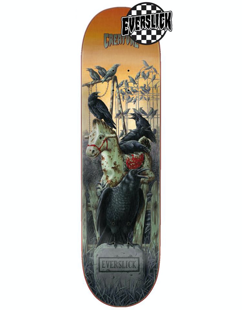 Creature Haunted Crows Everslick Skateboard Deck - 8.5"