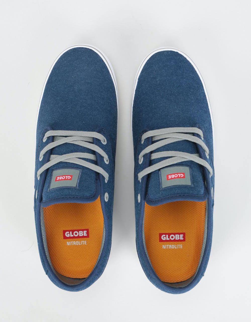 Globe Motley Skate Shoes - Blue Canvas/Grey