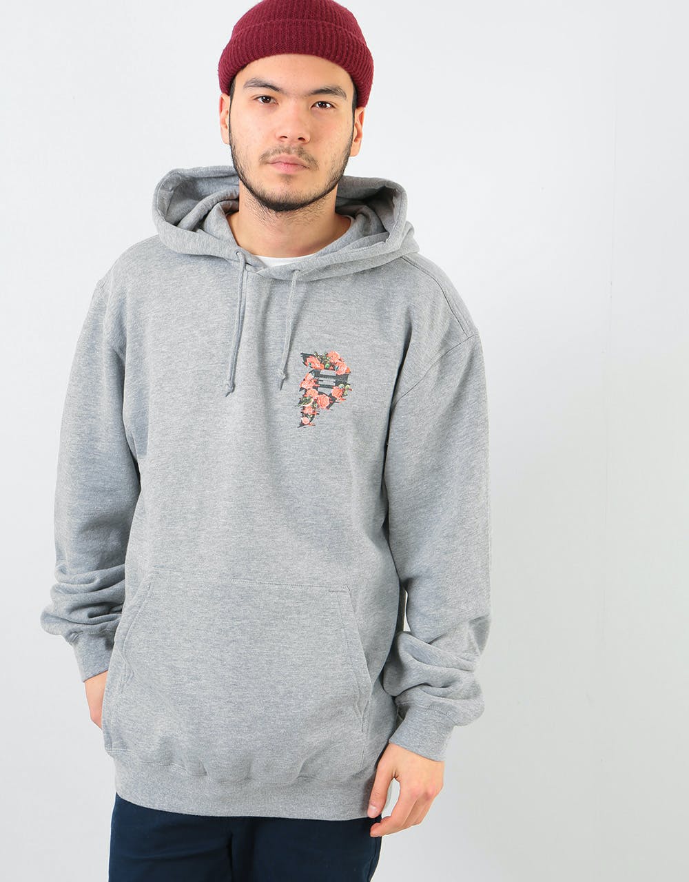 Primitive Dirty P Glitch Pullover Hoodie - Athletic Heather