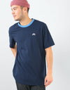 Nike SB Nordic Rib T-Shirt - Obsidian/Pacific Blue/White