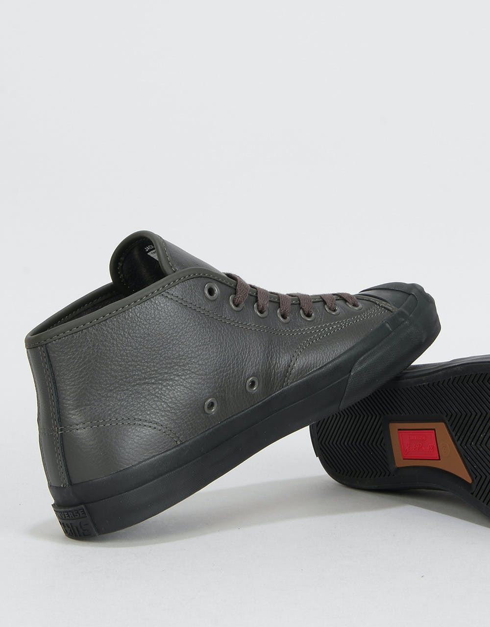 Converse Jack Purcell Pro Mid Skate Shoes - Beluga/Black/Black