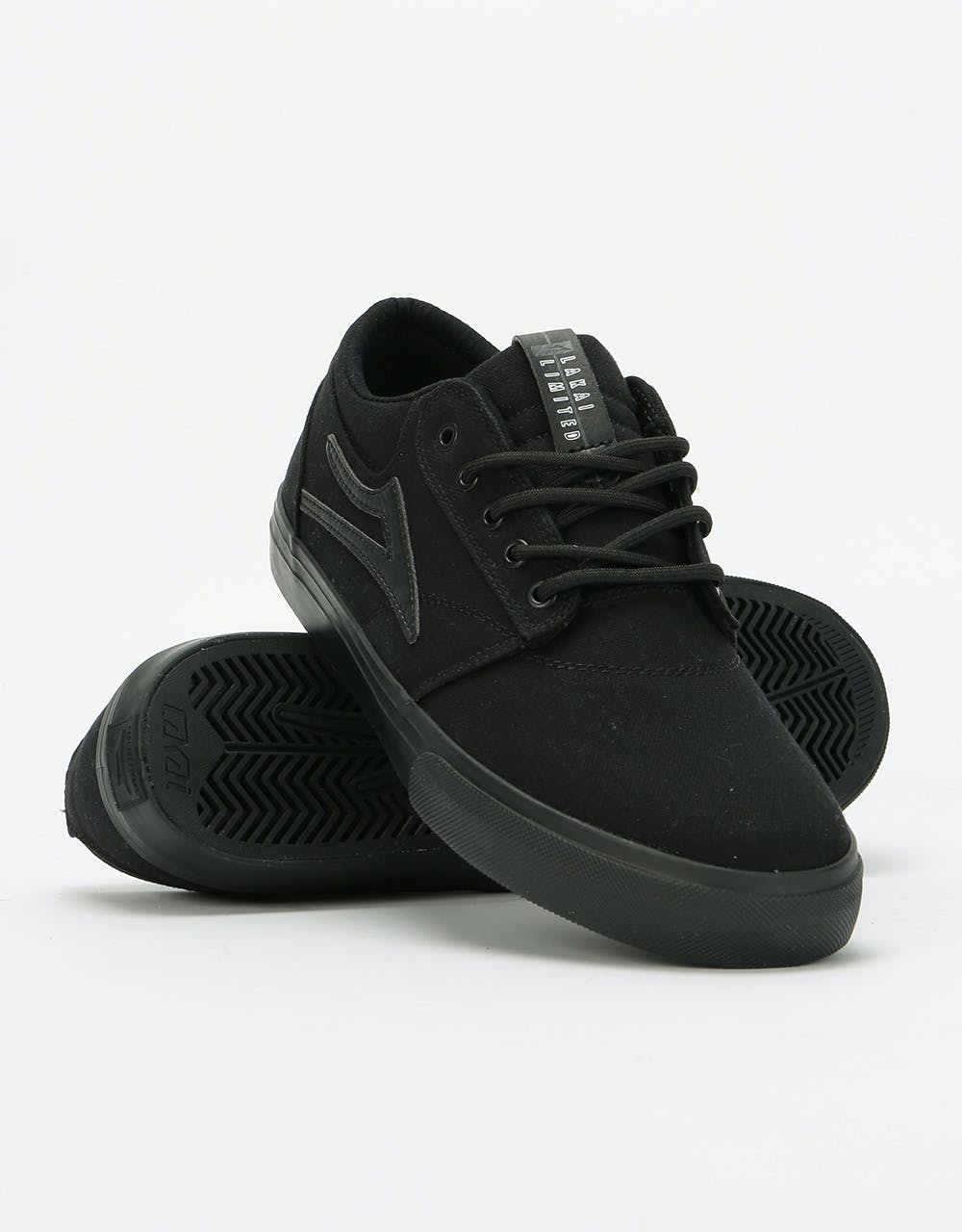Lakai Griffin Textile Skate Shoes - Black/Black Canvas