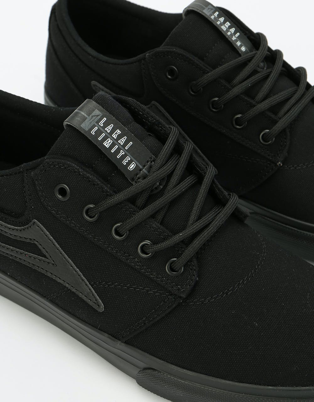 Lakai Griffin Textile Skate Shoes - Black/Black Canvas