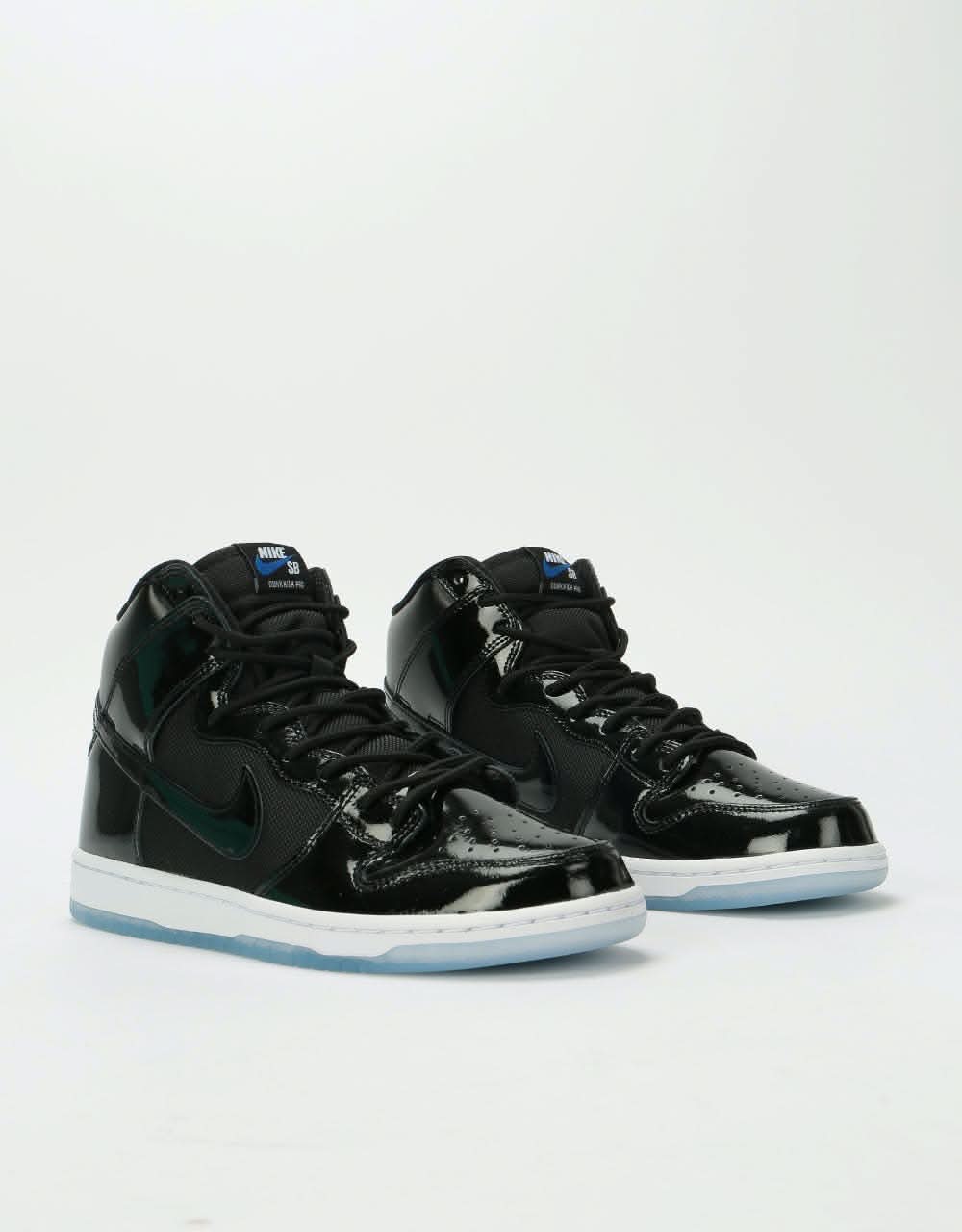 Nike sb dunk high premium black white and varsity royal Clearance