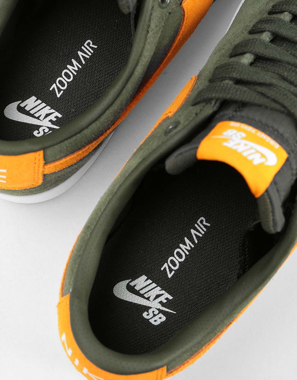Nike SB Blazer Low GT Skate Shoes - Sequoia/Kumquat-White-Gum